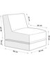 Atelier Del Sofa Pouf Sofá Cama Exterior Rosa Impermeable 180cm Largo